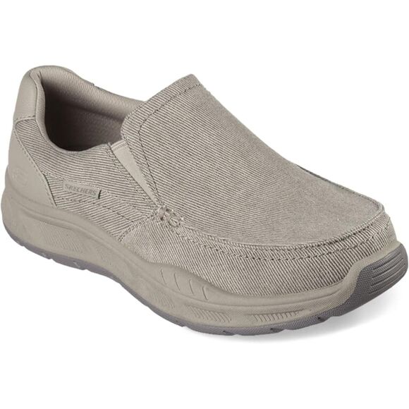 Skechers Cohagen Relaxed Fit Slip-On Shoes Loafers Men's 10.5 Memory Foam Taupe - Picture 1 of 8